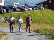 Martin, Doris & Luciano bei Wanderaufbruch